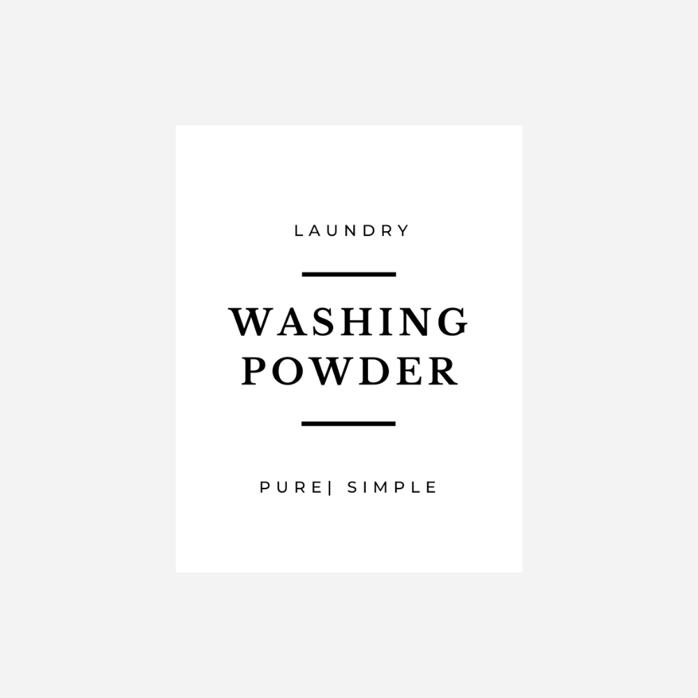 'Washing Powder' Label