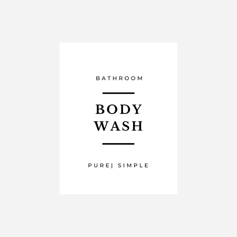 'Body Wash' Label