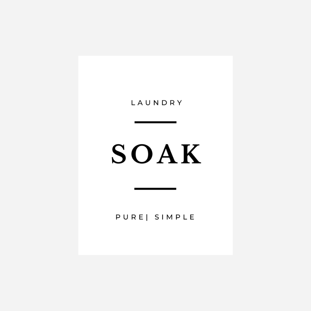 Laundry 'Soak' Label