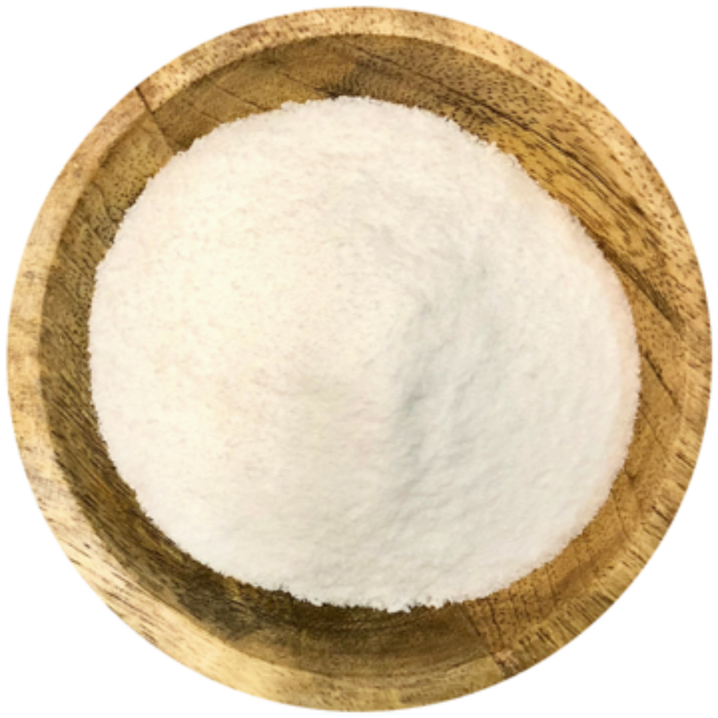 Borax powder granules that are white.