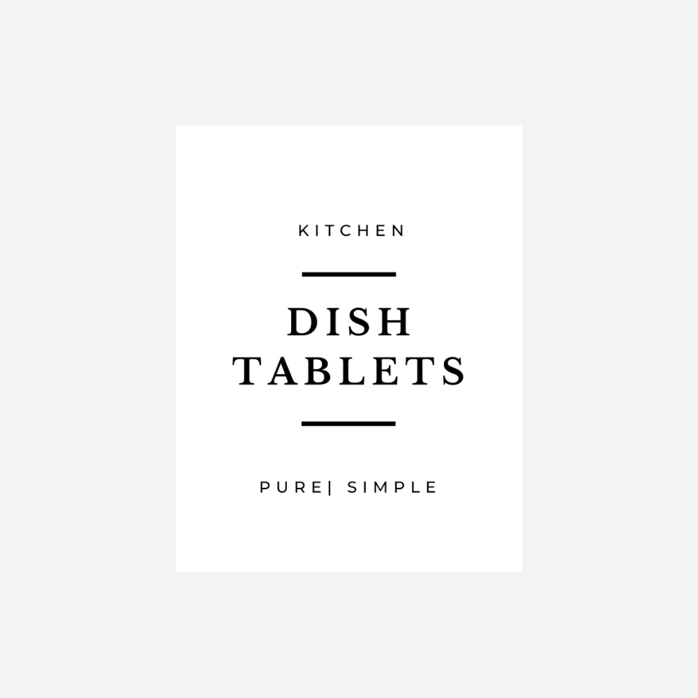 'Dish Tablets' Label