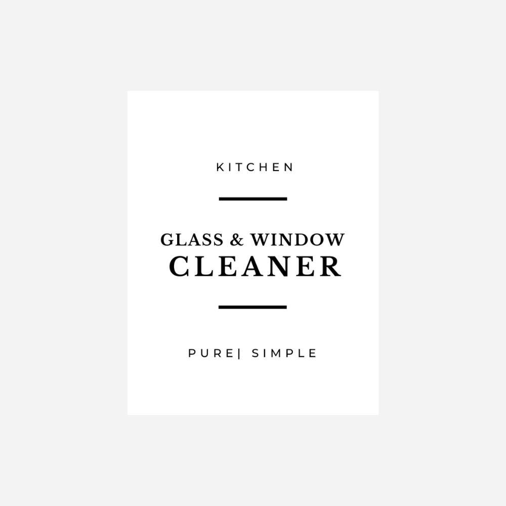 'Glass & Window Cleaner' Label