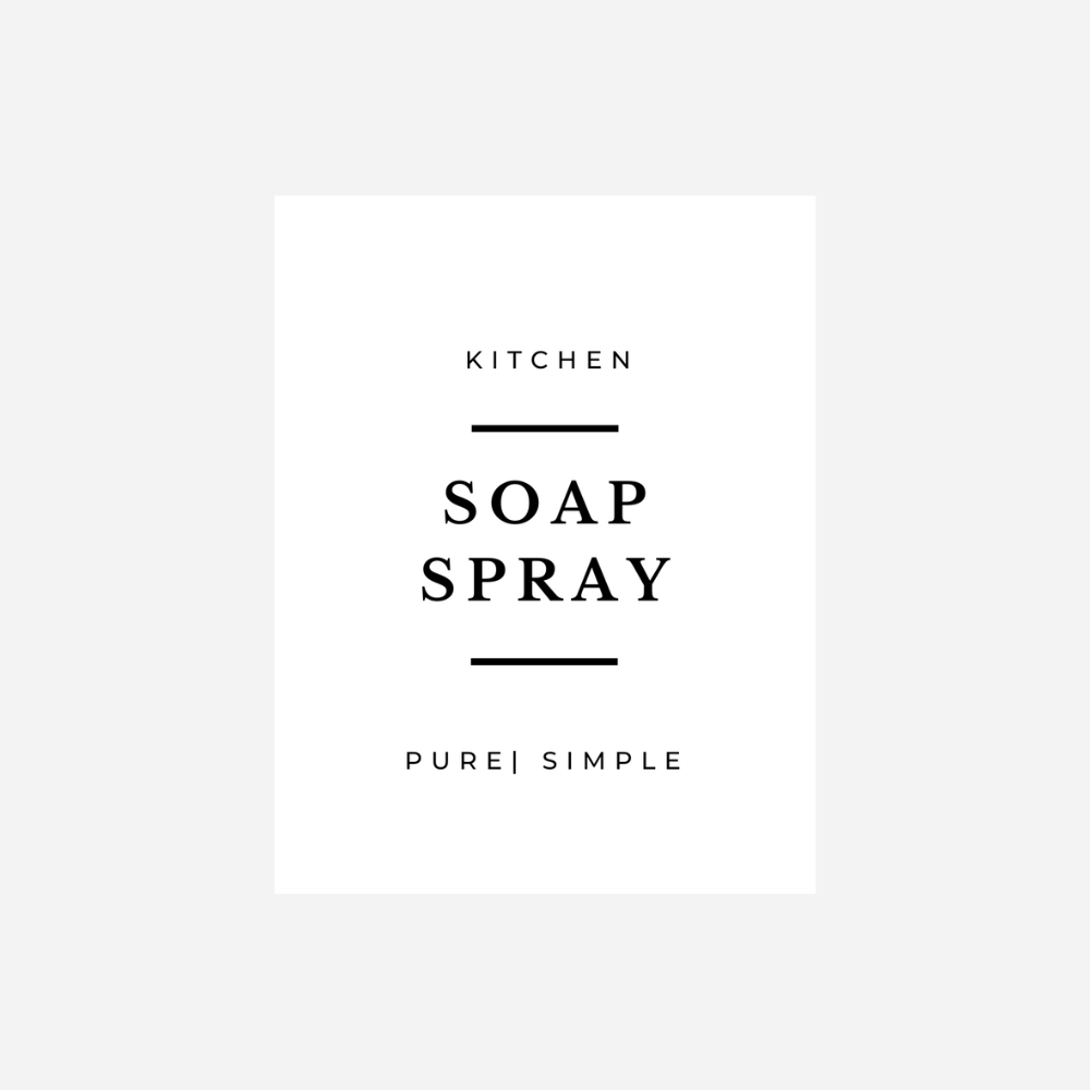 'Soap Spray' Label