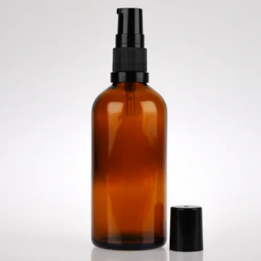 100ml Amber Glass Serum Pump Bottle