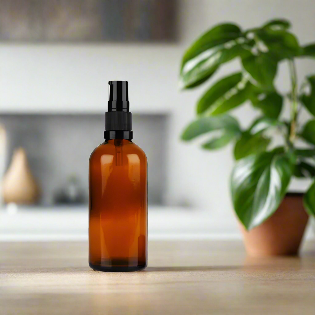 100ml Amber Glass Serum Pump Bottle
