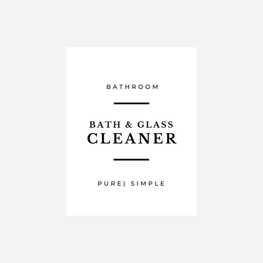 'Bath & Glass Cleaner' Label