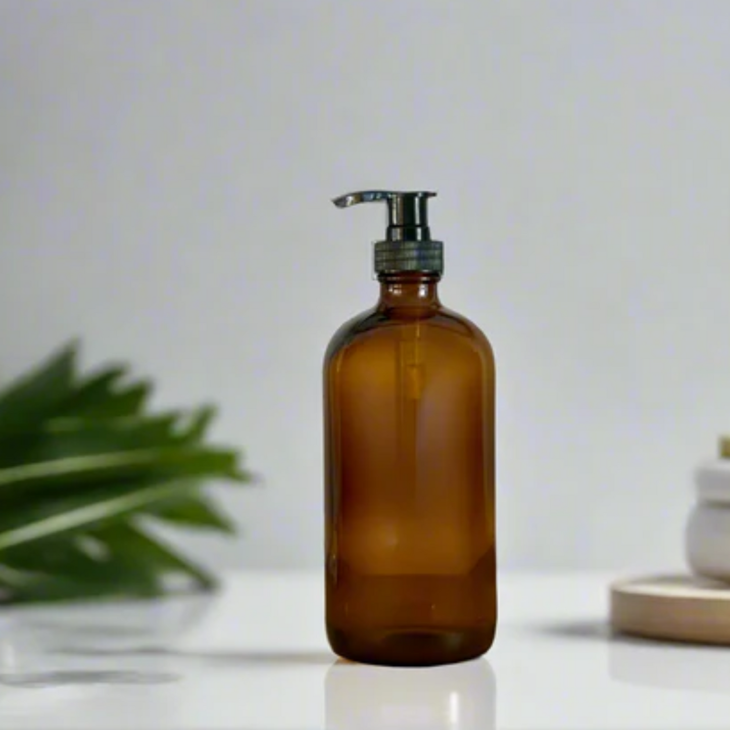 500ml Pump Bottle - Amber Glass