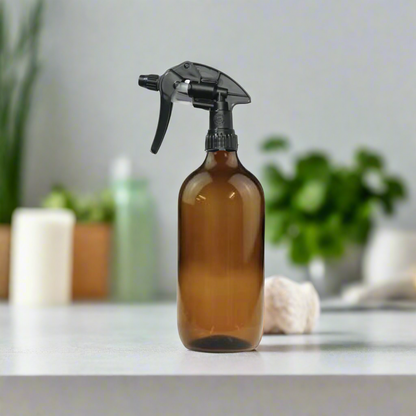 500ml Spray Bottle with Industrial Trigger - Amber Glass