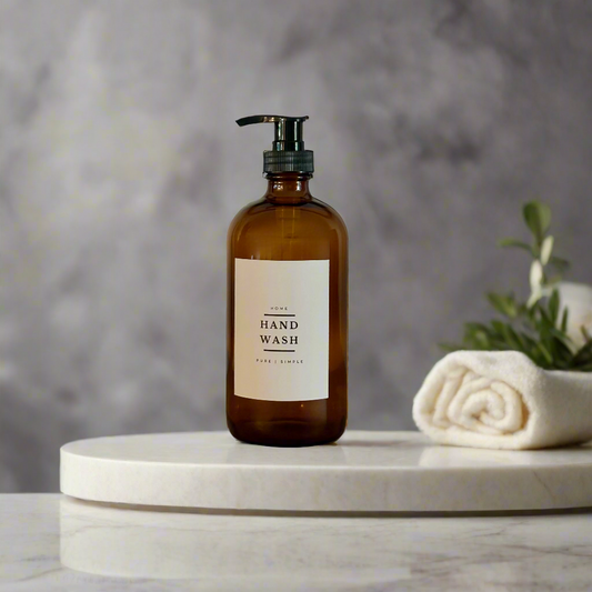 Soap/Lotion Pump Botle – 500ml Amber Glass