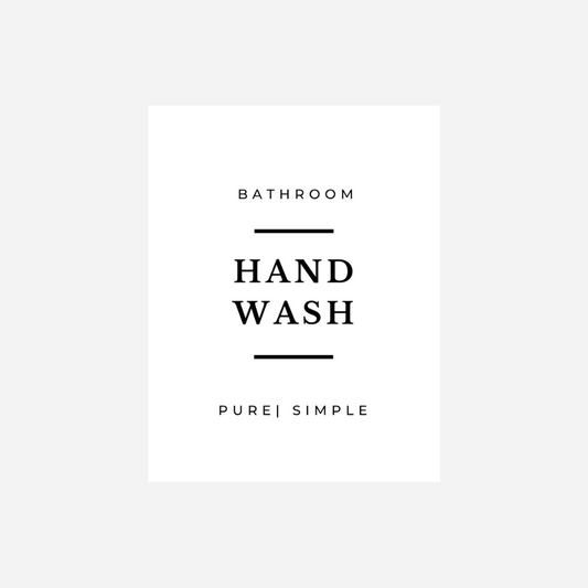 'Hand wash' Label