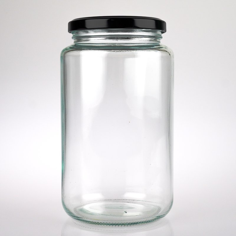 1L Round Squat Food Glass Jar
