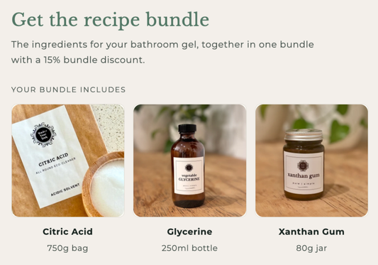 Bathroom Cleaning Gel Recipe Bundle
