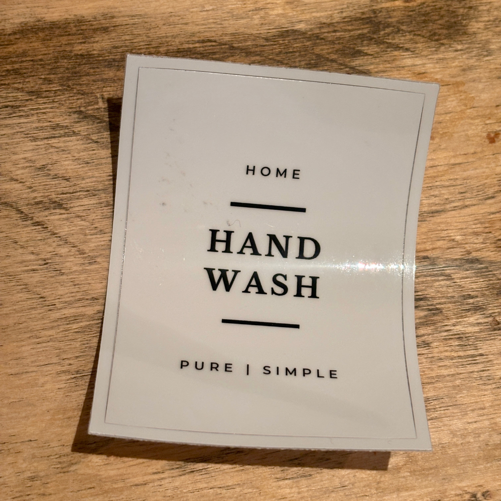 Pump Bottle Labels