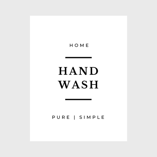 'Hand wash' Label