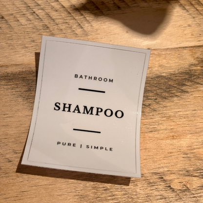 Pump Bottle Labels