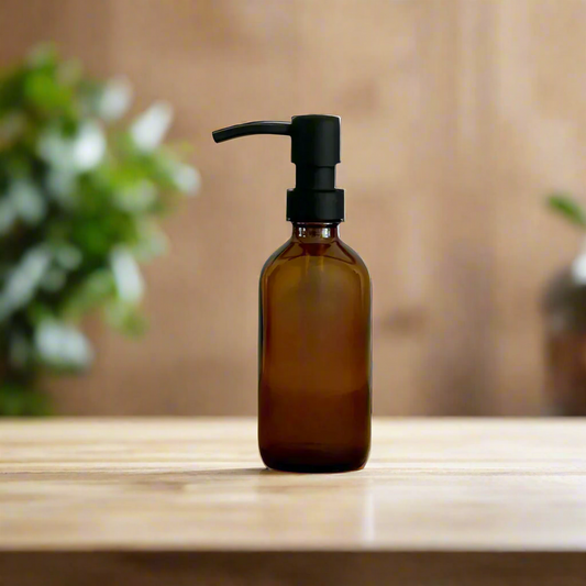 250ml Pump Bottle - Amber Glass