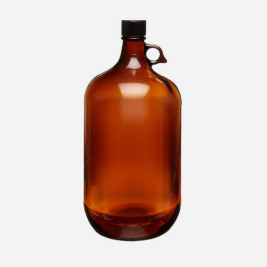 4L Amber Glass Flagon Bottle