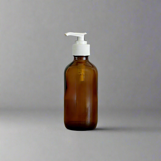 250ml Pump Bottle - Black or White Plastic Pump
